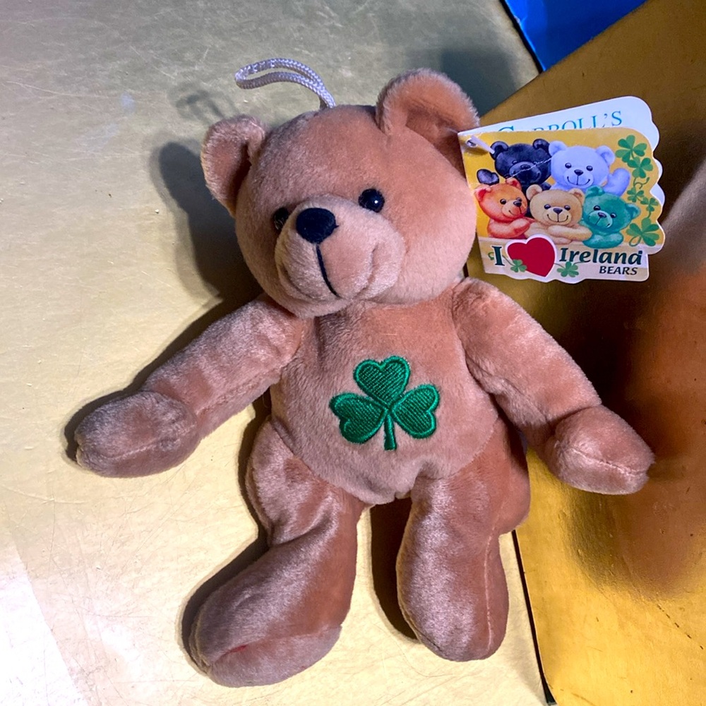 I Love Ireland Teddy Bear Plush Imported Dublin Ireland Carrol’s Irish Gifts 8” - Picture 6 of 15